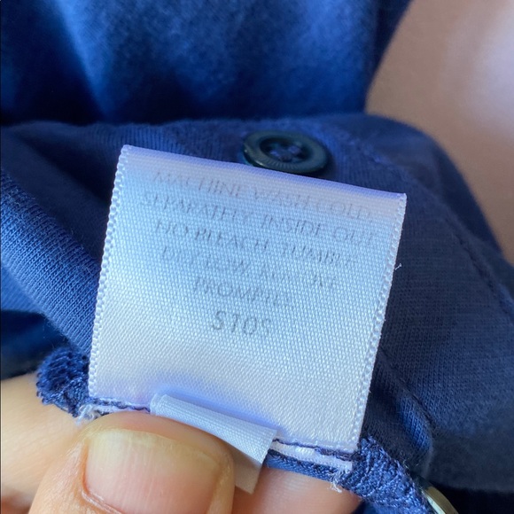 EILEEN FISHER Button Down Long Sleeve Collared Shirt Size M Organic Cotton Blue - Picture 9 of 9